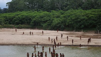 Rare new pictures show uncontacted Amazon tribe threatened by loggers