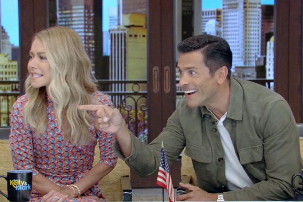 Kelly Ripa mocks male 'Live' audience for agreeing with Mark Consuelos that women should lift toilet seats back "up" when they're done: "So brave of you guys"