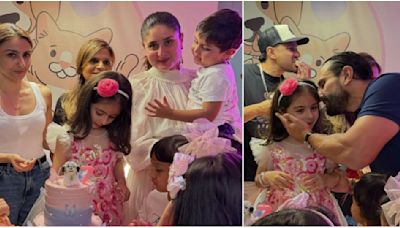 Birthday Girl Inaaya feeds Kareena Kapoor Khan and Saif with cake; Taimur, Jeh, Soha, Kunal Kemmu and more make her feel special: PICS