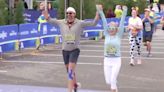 Blind trust: Vision-impaired NC woman runs with husband by her side from start to finish