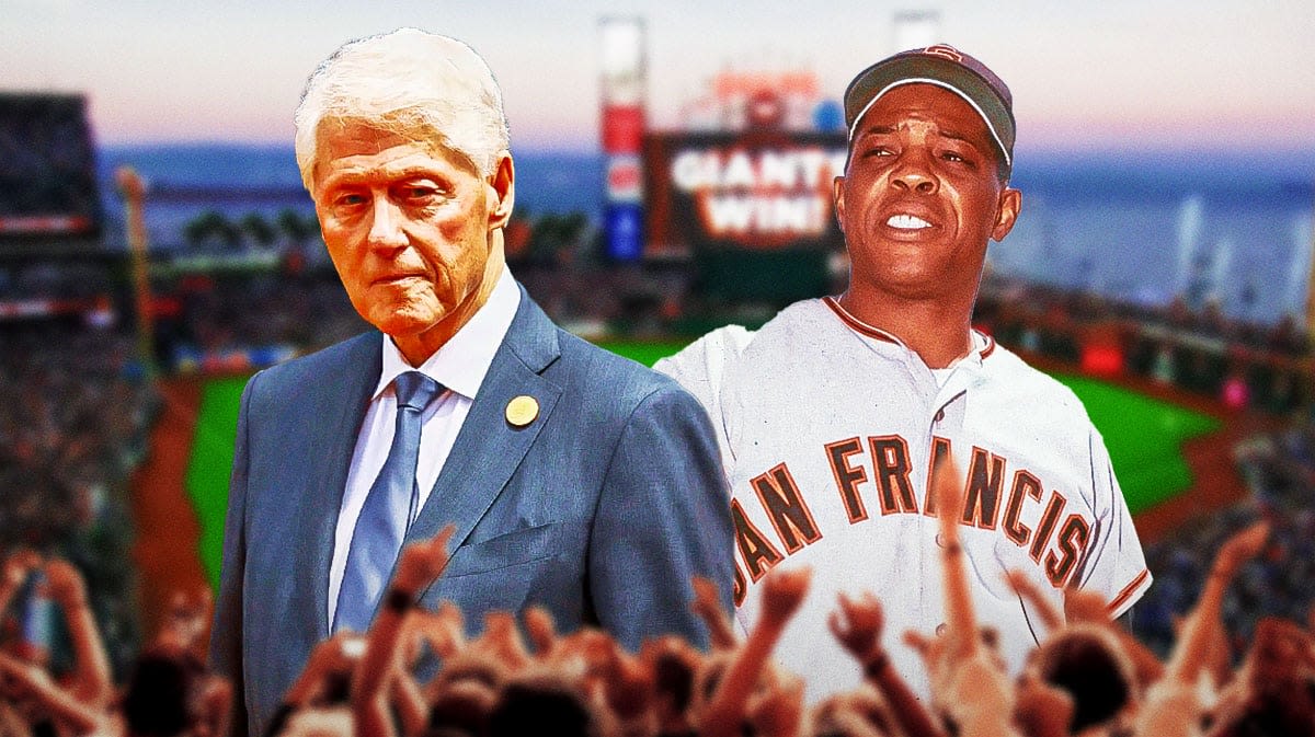Bill Clinton pays tribute to Giants' Willie Mays at public memorial