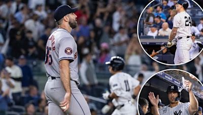 Yankees torch Justin Verlander, cruise to fifth straight win against struggling Astros