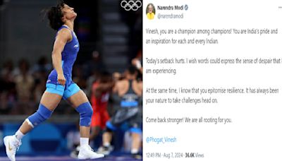 Come Back Stronger!: PM Modi Backs Vinesh Phogat's After Paris Olympics Disqualification