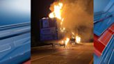 Semitrailer fire destroys 30,000 pounds of frozen french fries in Geary County, officials say