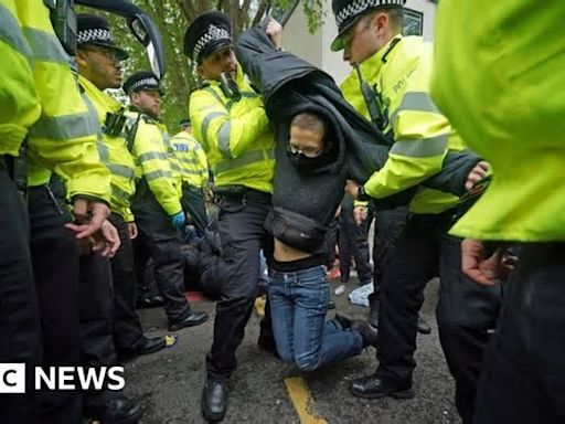 Peckham: Arrests after protesters thwart asylum seekers' coach transfer