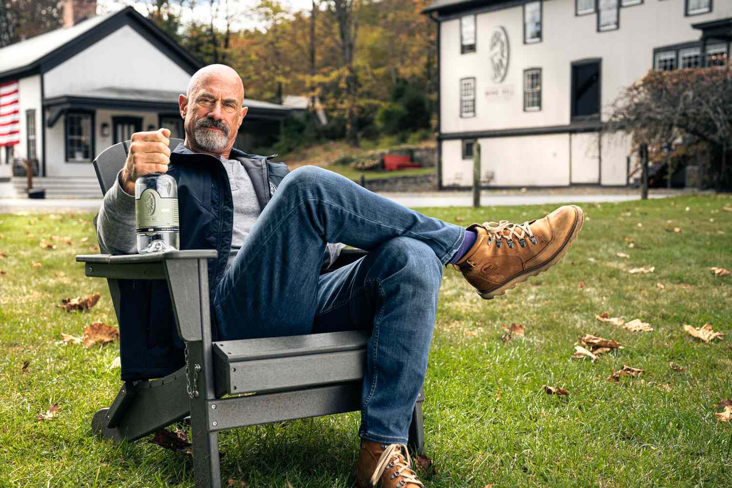 Christopher Meloni Puts on a British Accent (and a Colonial Wig!) for Mine Hill Distillery Commercial (Exclusive)