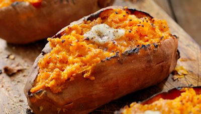 Your Freezer Is The Key To Flavorful Baked Sweet Potatoes