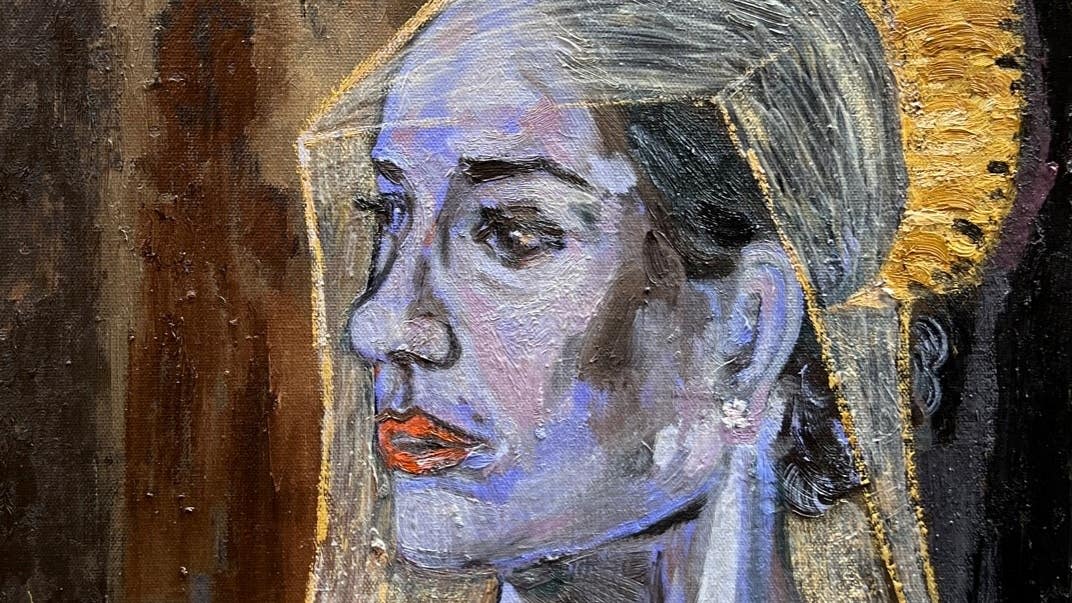 Artist behind portrait of late Queen depicts Harry and Meghan as historic royals