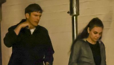 Ashton Kutcher and Mila Kunis are seen at dinner in LA
