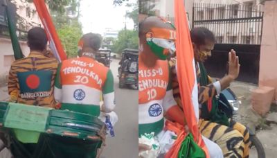 Video: Bangladesh Supporter Tiger Robi Takes Rickshaw Ride With Indian Superfan Sudhir Before Getting 'Deported'