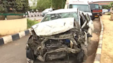 Three injured as Jaguar car hits cab in Delhi's Dhaula Kuan - Times of India