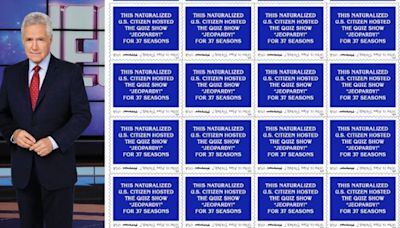 'Jeopardy!' host Alex Trebek gets posthumous tribute with U.S. Postal Service stamp