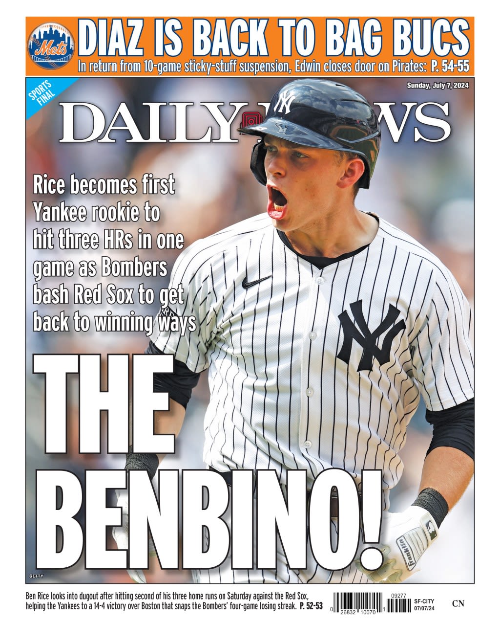 New York Daily News back pages for July 2024