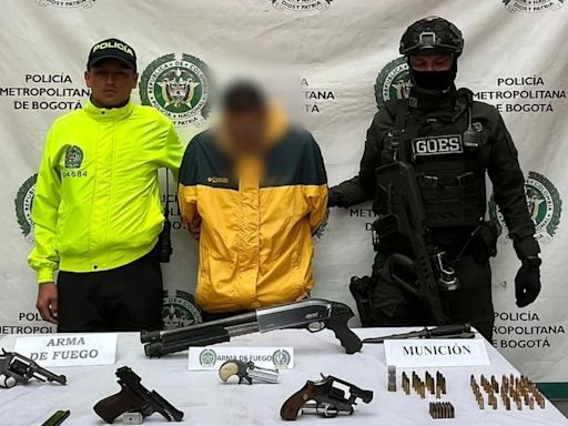 Capturan en el suroccidente de Bogotá a hombre que alquilaba armas de fuego para cometer homicidios