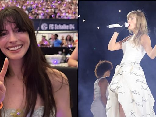 Watch: Anne Hathaway attends 'powerful, fearless' Taylor Swift's Eras Tour in Germany