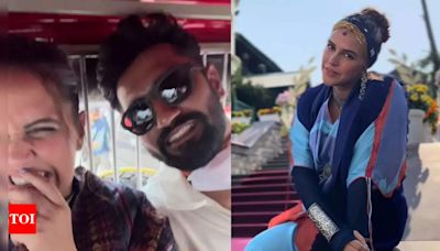 Neha Dhupia shares a hilarious BTS video featuring Vicky Kaushal, and Triptii Dimri from the sets of 'Bad Newz' | Hindi Movie News - Times of India