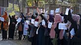 Video shows the Taliban whipping women protesting for their right to study