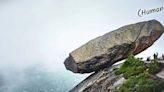 俄羅斯500噸「懸岩」緊貼懸崖達10萬年