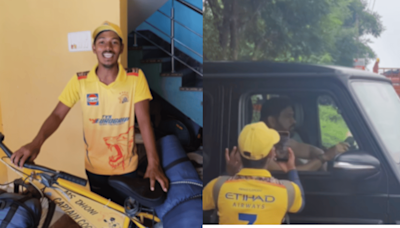 Wish Fulfilled! MS Dhoni Meets Fan Who Cycled 1,200Km To Ranchi And Camped Outside His Farmhouse For Days; Video