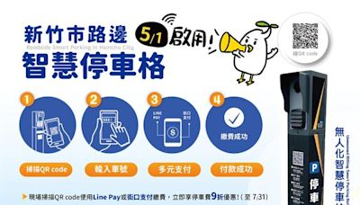 解決熱門商圈、家長接送區車位占用 竹市5／1智慧停車柱上路 找車位有妙招