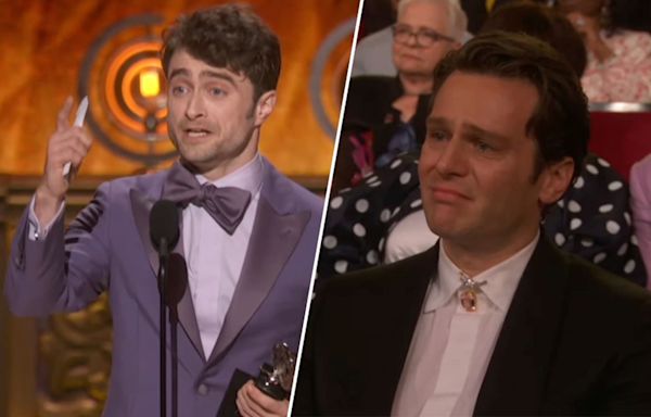 Daniel Radcliffe Thanks A Crying Jonathan Groff After Tony Awards Win For ‘Merrily We Roll Along’: “I ...