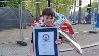 He made history becoming the youngest person with Down's Syndrome to complete the London Marathon - but that's only half the story