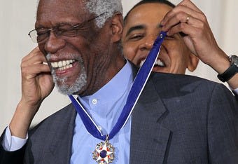 Former President Barack Obama honors Bill Russell's 2nd Hall of Fame induction