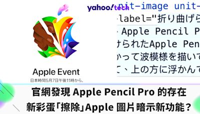 iPad 2024｜官網發現 Apple Pencil Pro 的存在？新彩蛋「擦除」Apple 圖片暗示新功能？