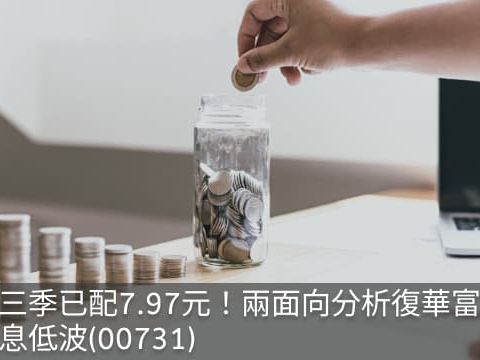 前三季已配7.97元！兩面向分析復華富時高息低波(00731)