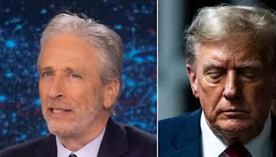 Jon Stewart marvels at how Trump has committed 'so many crimes' he got 'bored' at his own trial