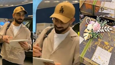 Virat Kohli leaves for T20 World Cup, spotted at the airport, paps thank him for the gifts, he says, "Anushka ma'am ne diya tha woh"