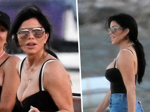 Lauren Sanchez, 54, rocks daisy dukes for eighth luxury vacation with Jeff Bezos in 12 months