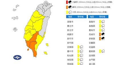 雨彈猛轟！11縣市豪、大雨特報 「這1區」嚴防大雷雨