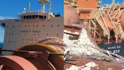 This Video of Two Huge Ships Colliding Is Actually Terrifying