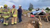 Five people hurt in two-vehicle crash in Fresno County. One car went airborne, CHP says