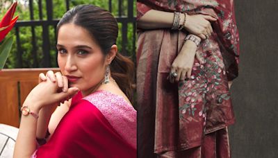 Actress Sagarika Ghatge Khan blends royal heritage into her fashion brand Akutee, offering bespoke garments in rich fabrics.