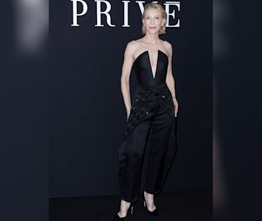 Extrem tiefer Ausschnitt: Cate Blanchett präsentiert Glamour-Jumpsuit