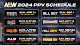 AEW confirma las fechas de todos los PPV de 2024