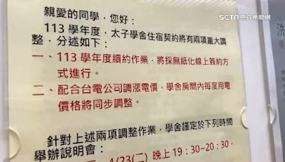 台大「太子學舍」300萬虧損撐不住 9月起調漲電價