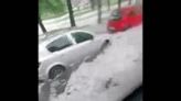 Poland: Storm Brings Hail To Gniezno, Blankets Streets In White 4