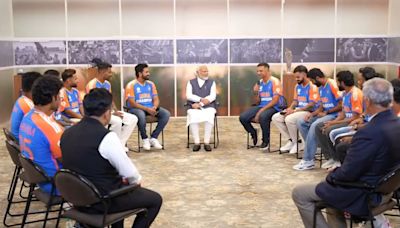 PM Modi meets victorious ICC T20 World Cup team at his residence