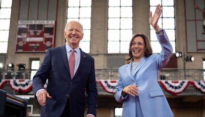 Biden, Harris join campaign call to stress staying on ticket