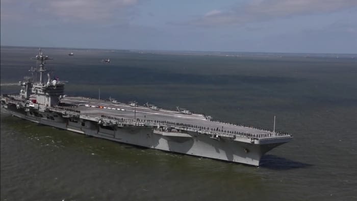 Aircraft carrier USS George Washington visits Mayport