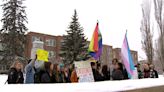 Calgary students stage walkouts in protest of province's policies for transgender youth