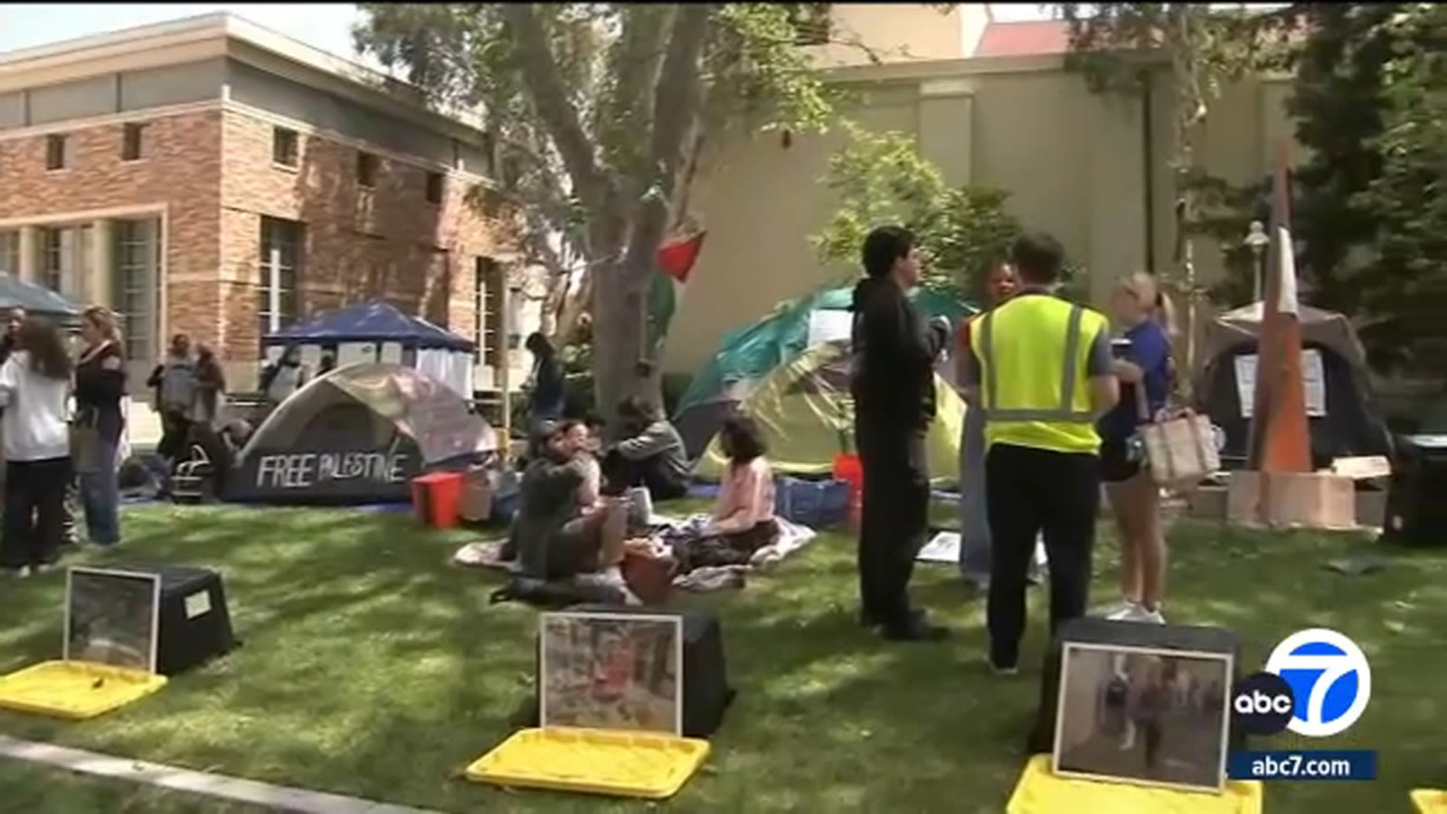 Pro-Palestinian encampment set up at Chapman University