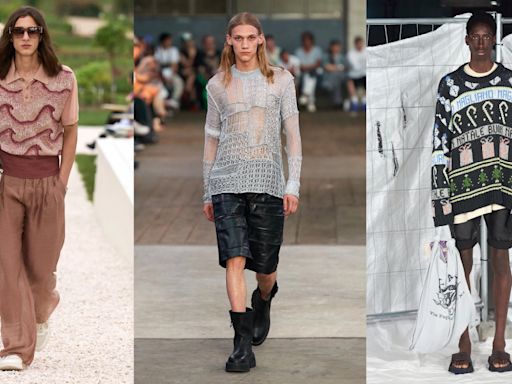 男士針織衫趨勢2024｜夏天可以怎樣玩轉服飾穿搭？各品牌系列都有「這個」元素 – Vogue Hong Kong