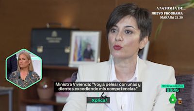 Isabel Rodríguez, sobre el problema de la vivienda en España: "Voy a pelear con uñas y dientes excediendo mis competencias"