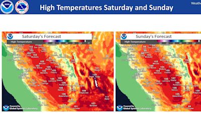 ... is Forecast Across the San Joaquin Valley This Weekend – Foothills Reach the High 90’s and Yosemite Valley in the Low 90’s