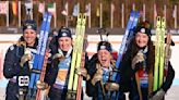 Unstoppable France with third relay win at biathlon worlds