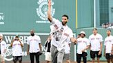 NBA champion Boston Celtics throw out first pitches before Red Sox game